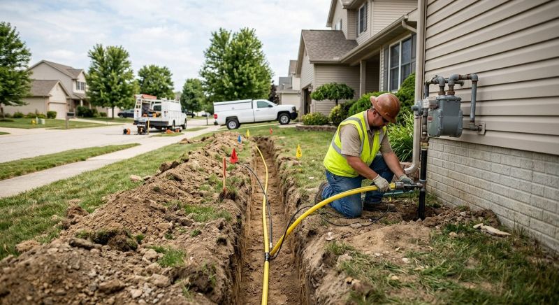 Natural Gas Line Installation in Fredericksburg, VA